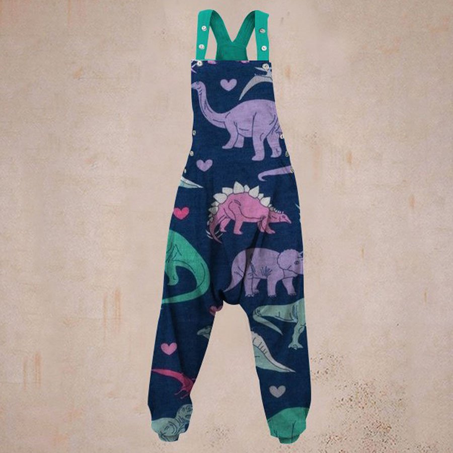 Ladies Casual Printed Harem Jumpsuit