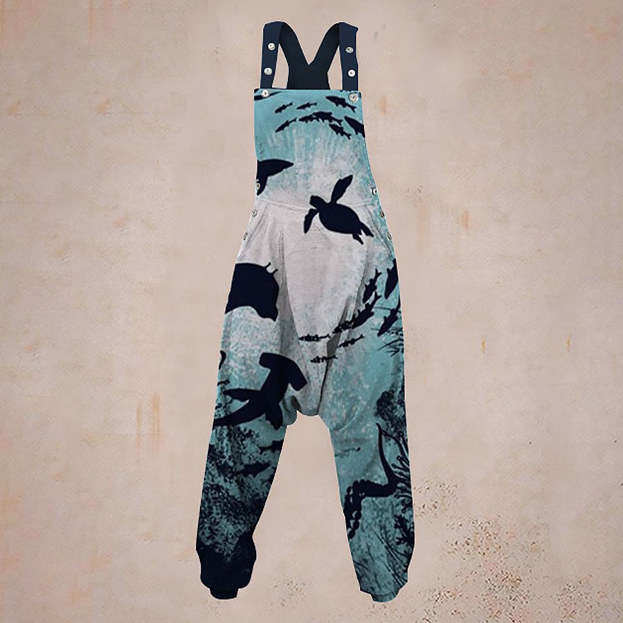 Ladies Casual Printed Harem Jumpsuit